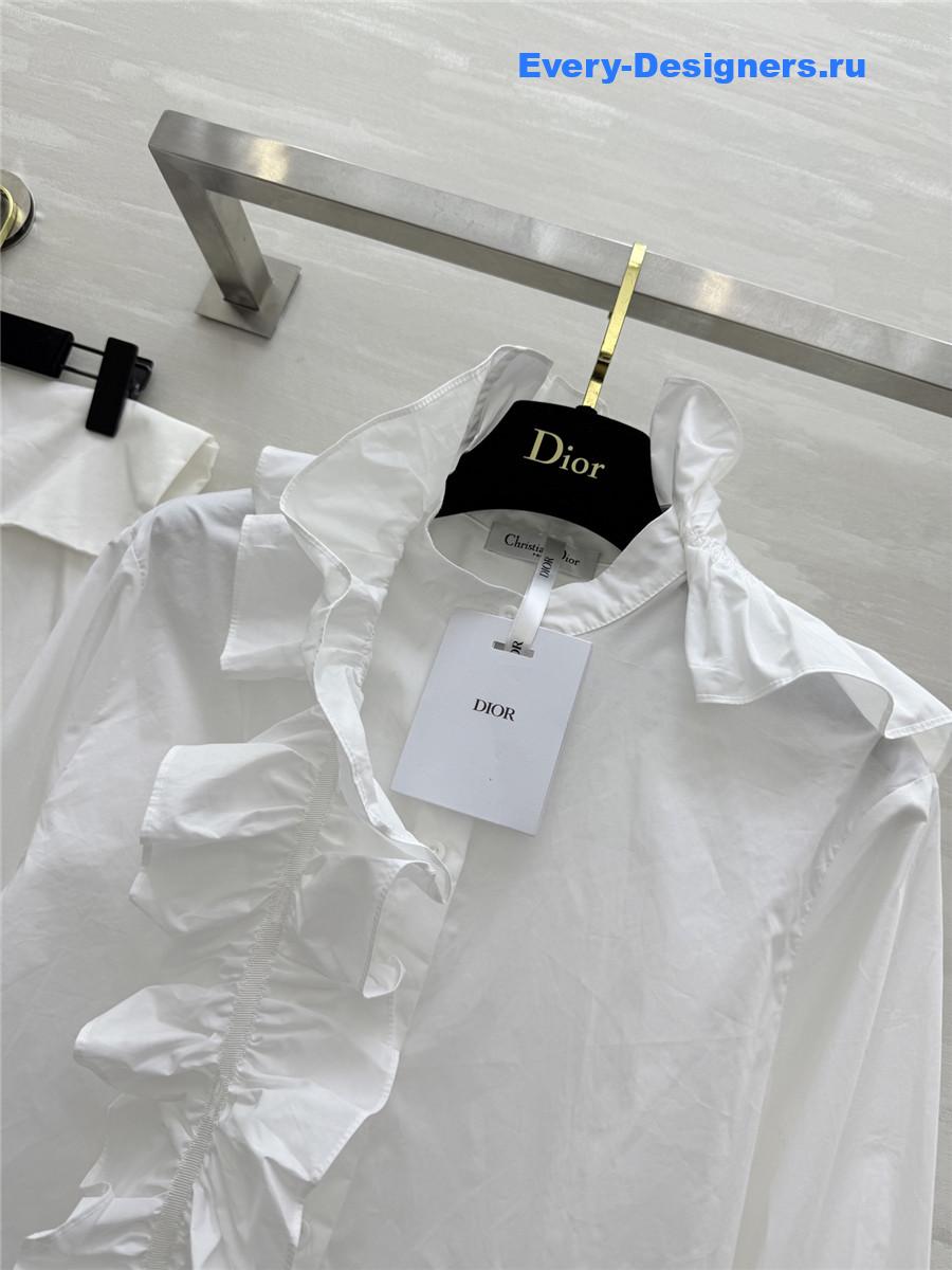 D10r white removable ruched collar blouse