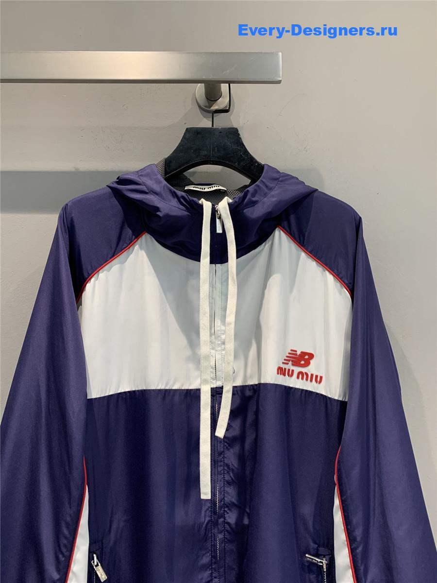 Miu Miu Technical Poplin Hoodie Jacket