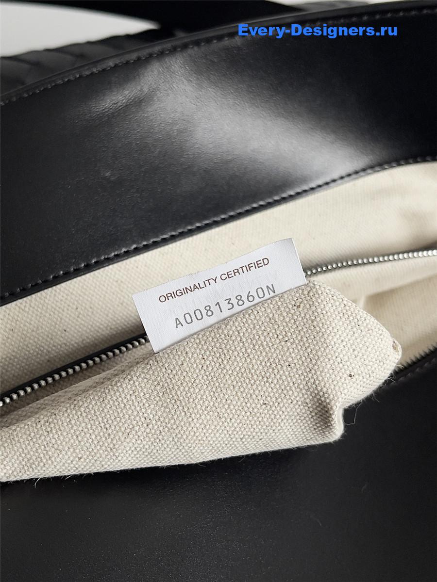 b0tt*ga Ven*ta intrecciato black leather flap briefcase