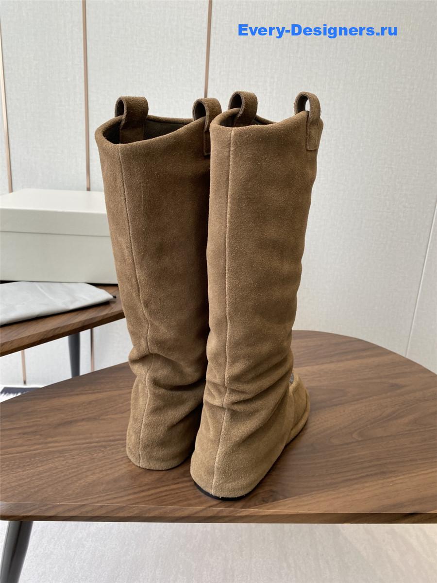 BC Brown Striped Suede Long Boots