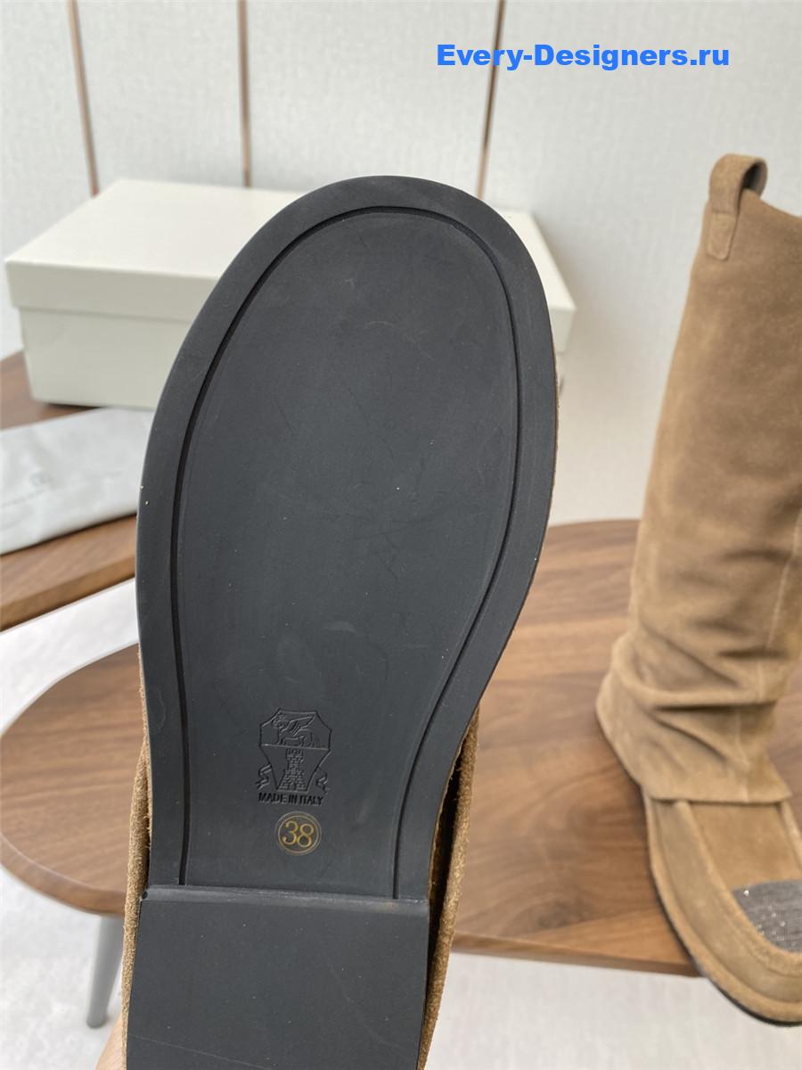 BC Brown Striped Suede Long Boots