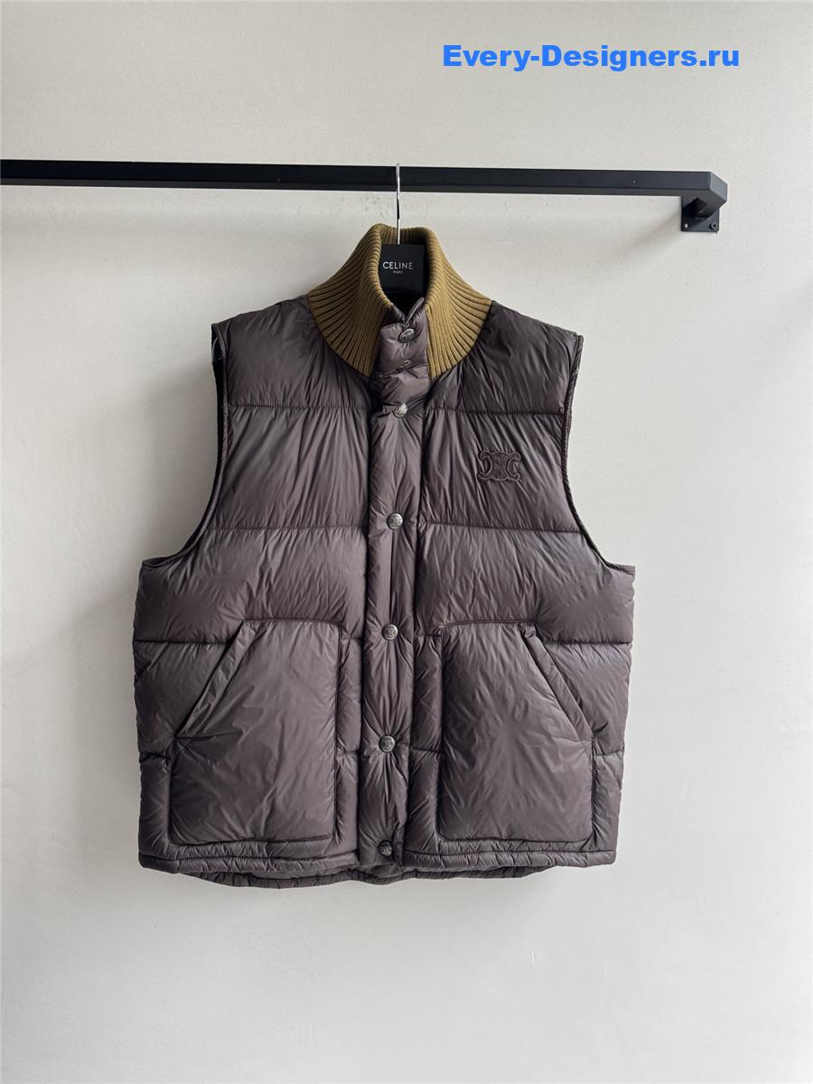 Ce1i*e knit collar down vest