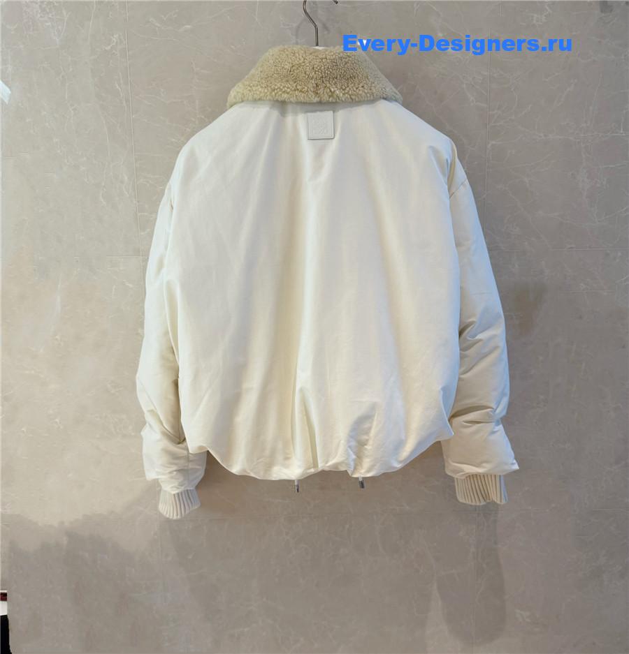 L0ew* shearling-trimmed cotton jacket
