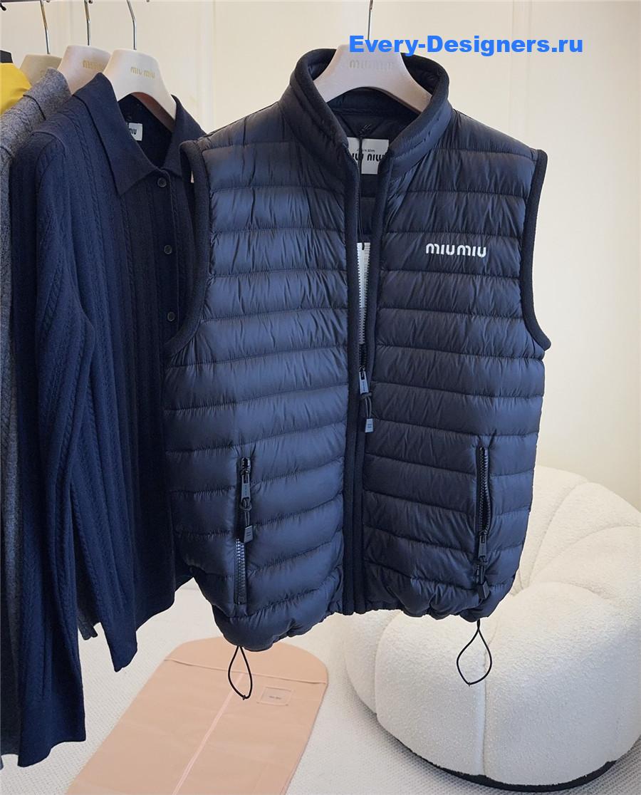 Miu Miu Modern check cotton vest