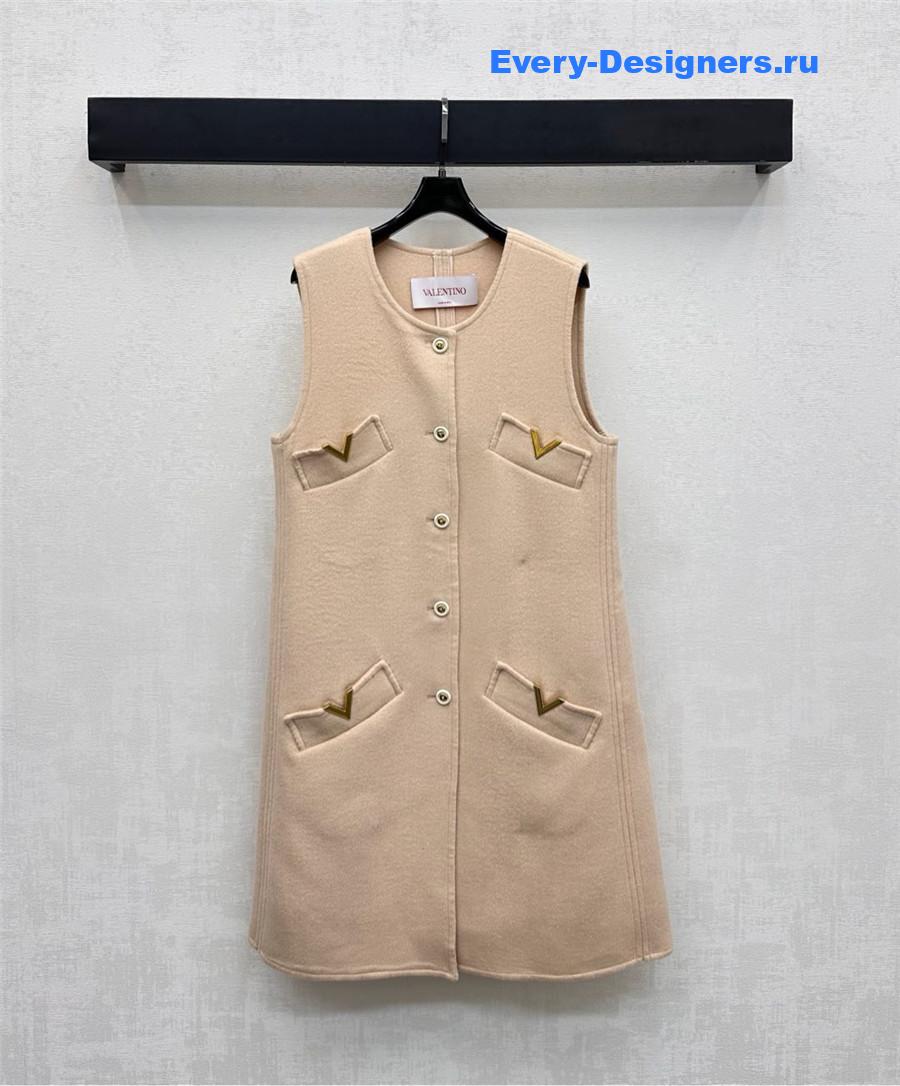 Va1e*ntin0 garavani v-logo woollen dress