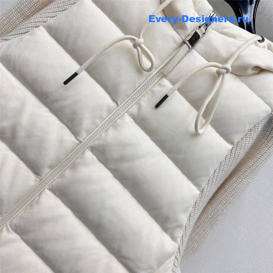 BC Quilted-Shell Ribbed-Sleeve Down Jacket