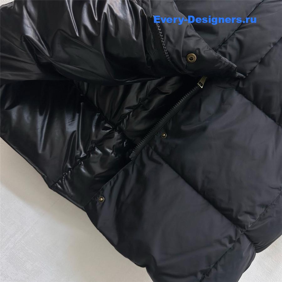 Moncler Black Water-Repellent Down Litte Long Coat