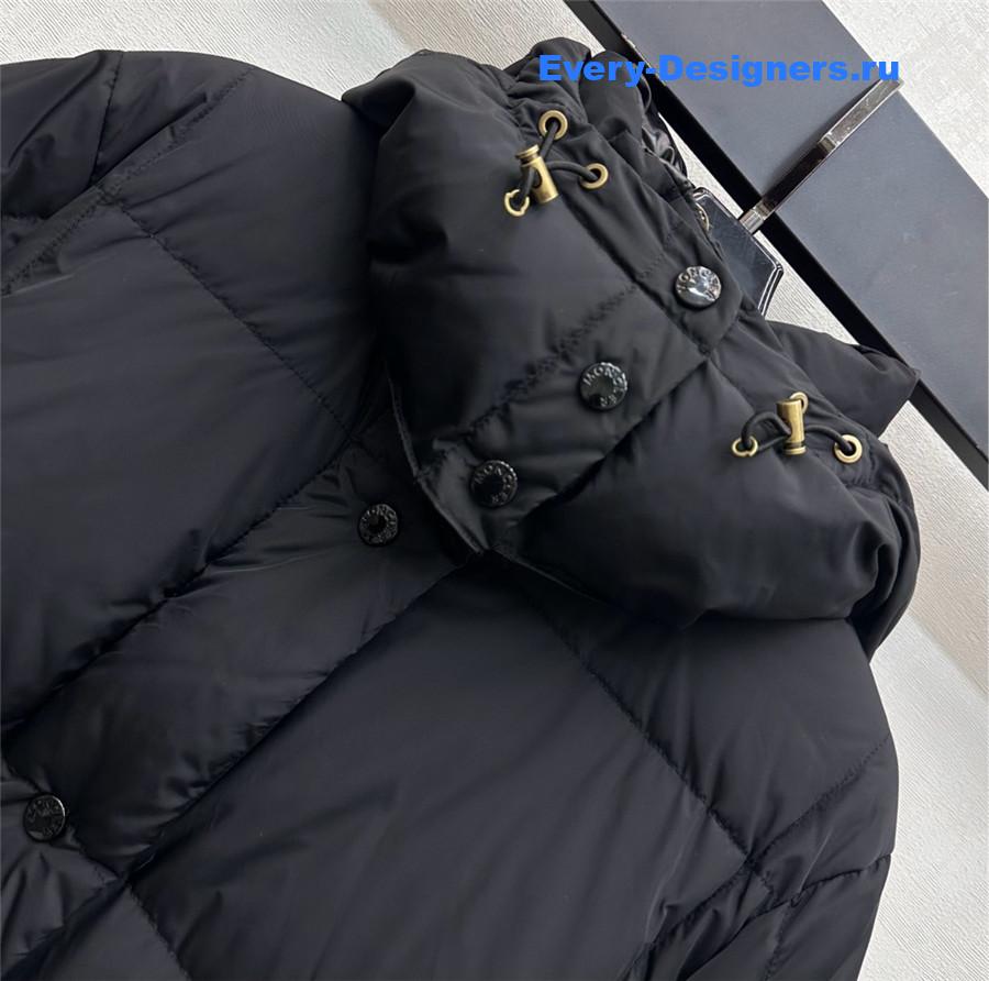 Moncler Black Water-Repellent Down Litte Long Coat