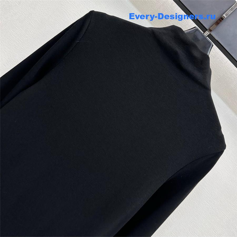 L0ew* black long-sleeve polo dress