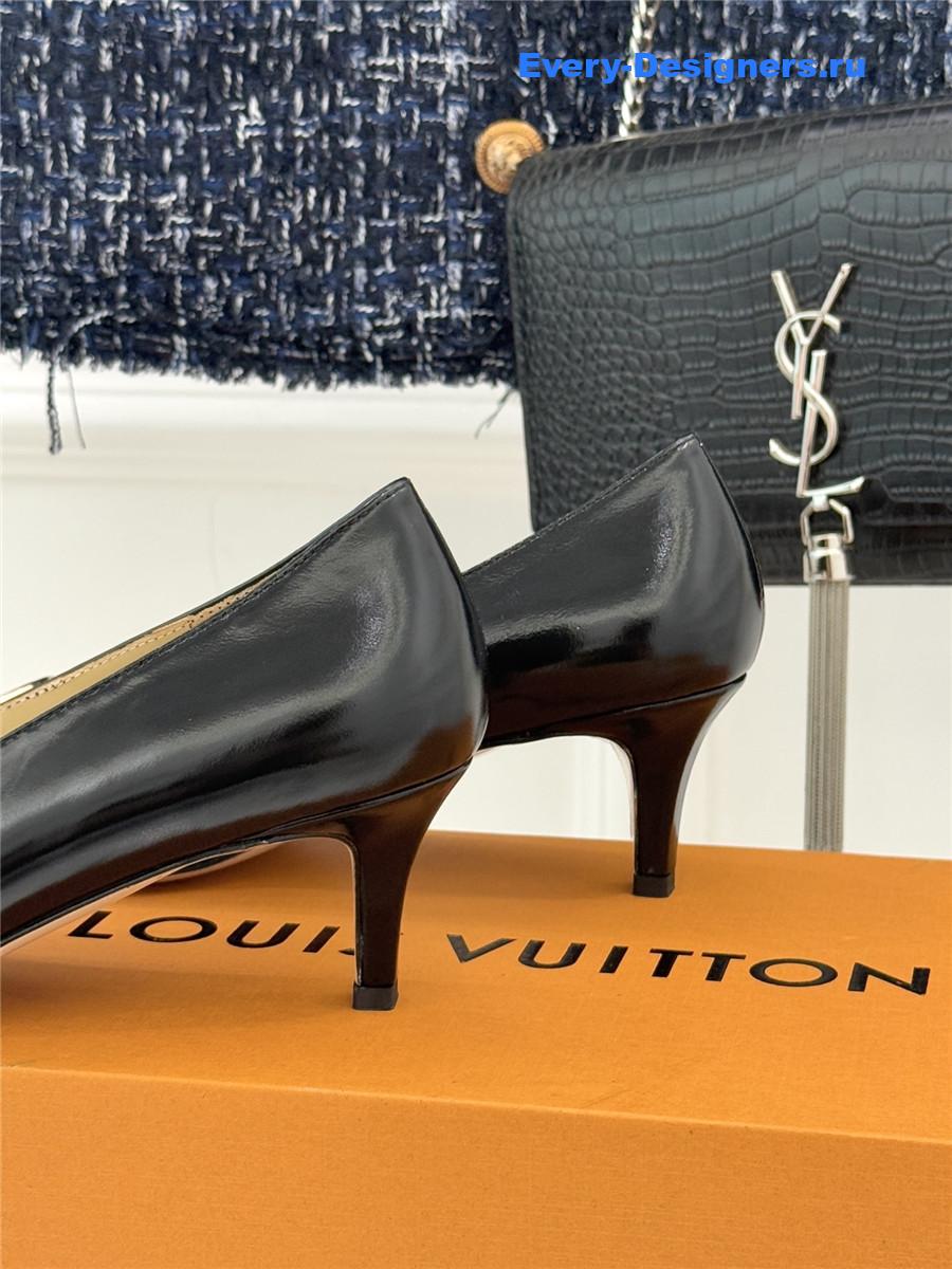 l0vis Vvtt0n black patent leather heel pumps