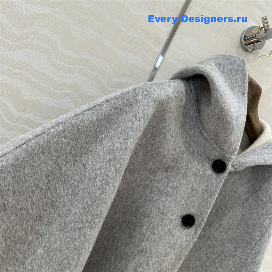 alexandr wang grey hooded cashmere shawl