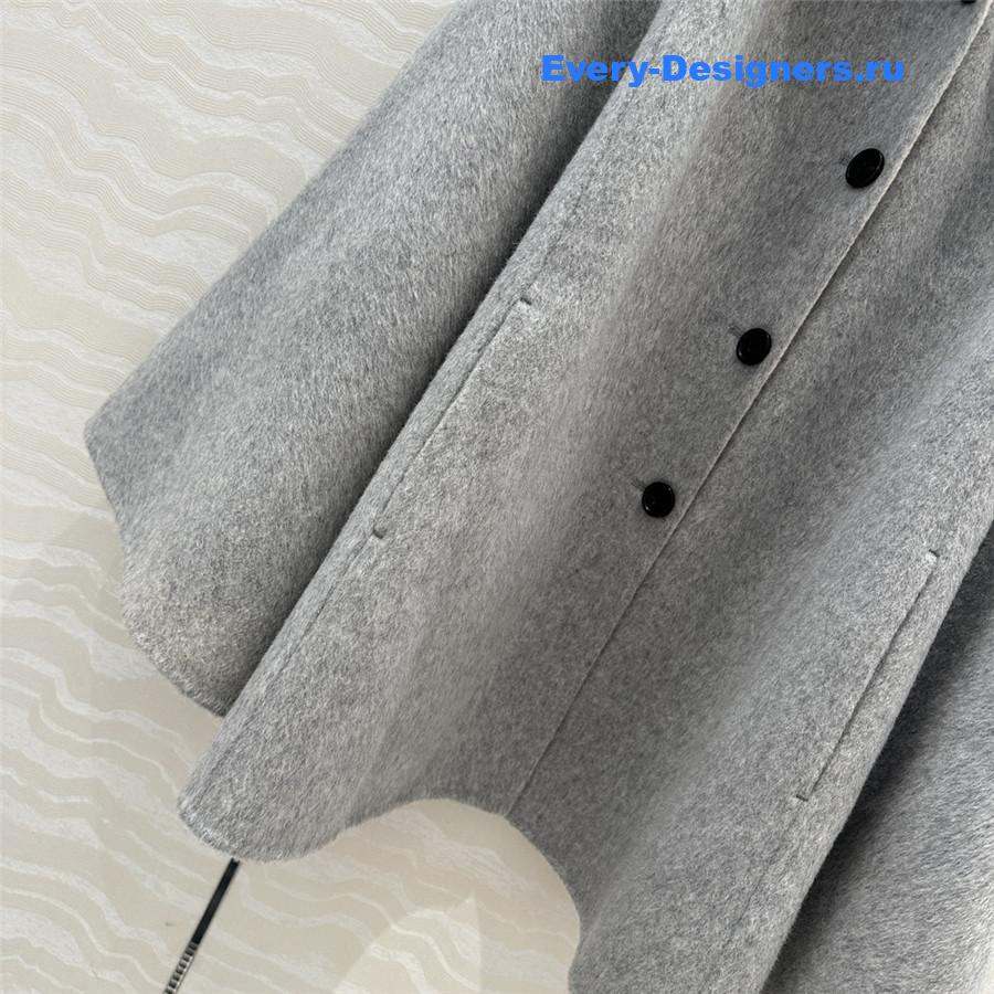 alexandr wang grey hooded cashmere shawl