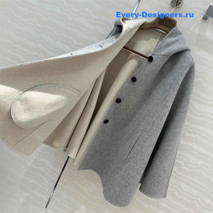 alexandr wang grey hooded cashmere shawl