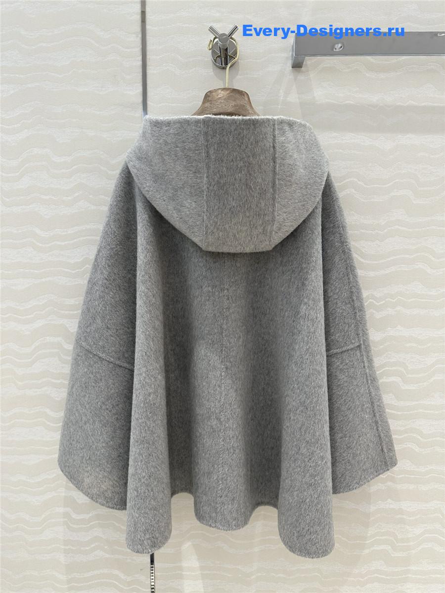 alexandr wang grey hooded cashmere shawl