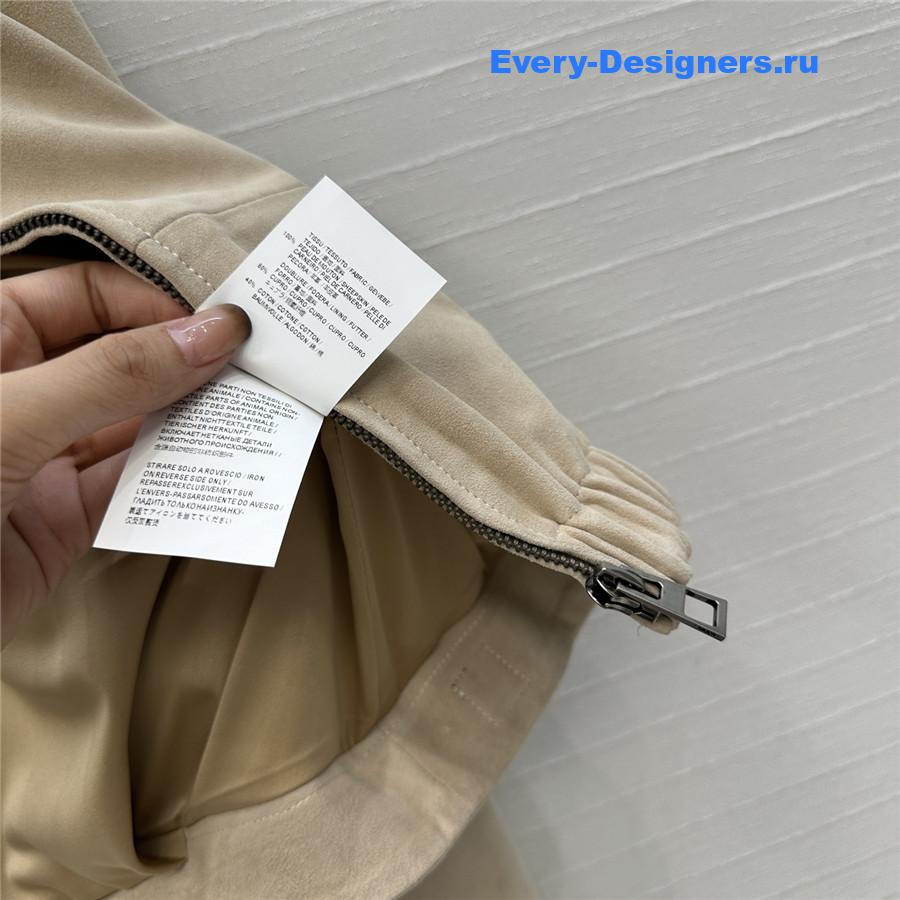 L0ew* beige suede buckled shirt jacket