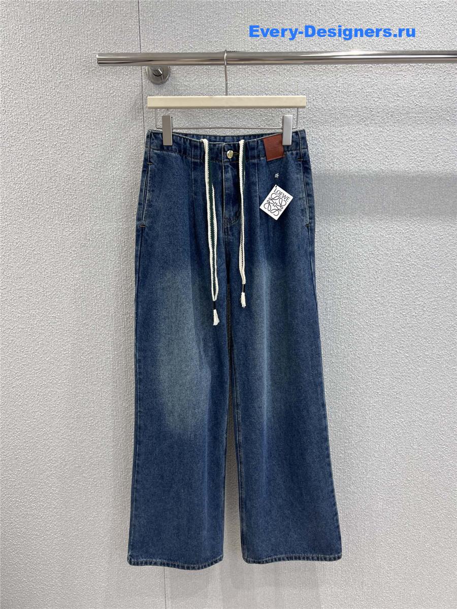 L0ew* drawstring elastic jeans