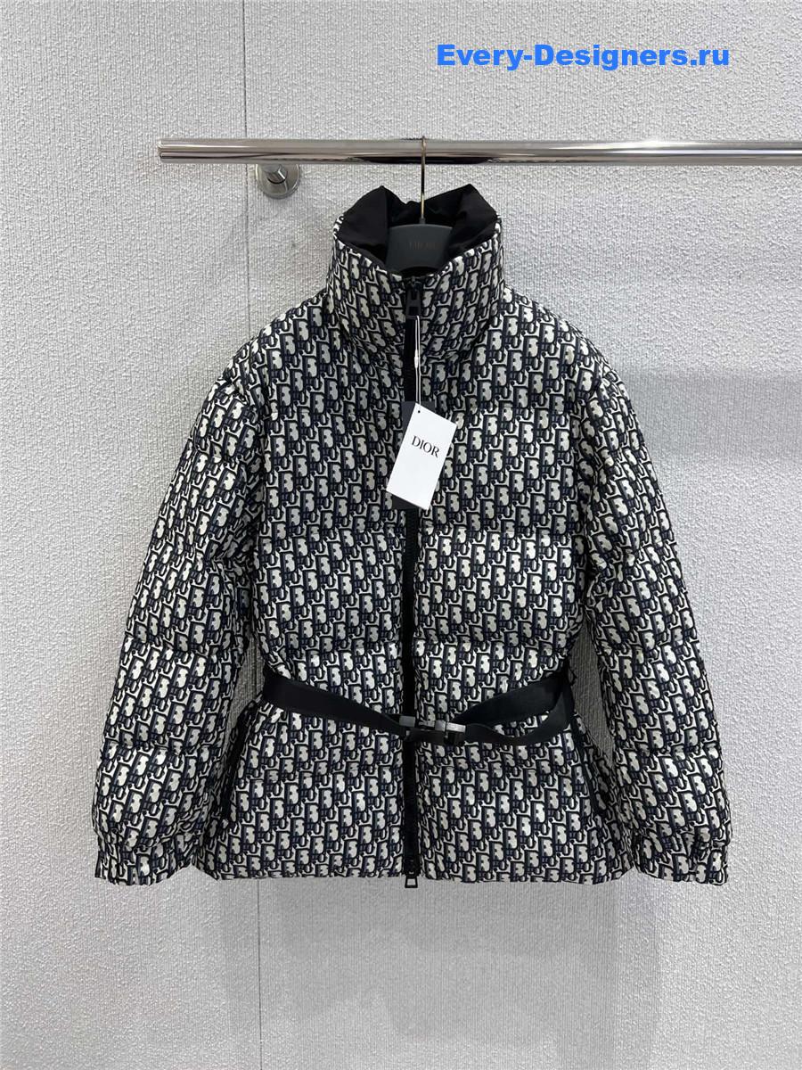 D10r oblique jacquard down jacket