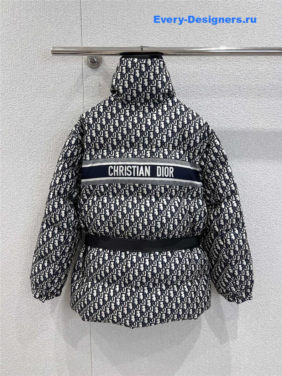 D10r oblique jacquard down jacket