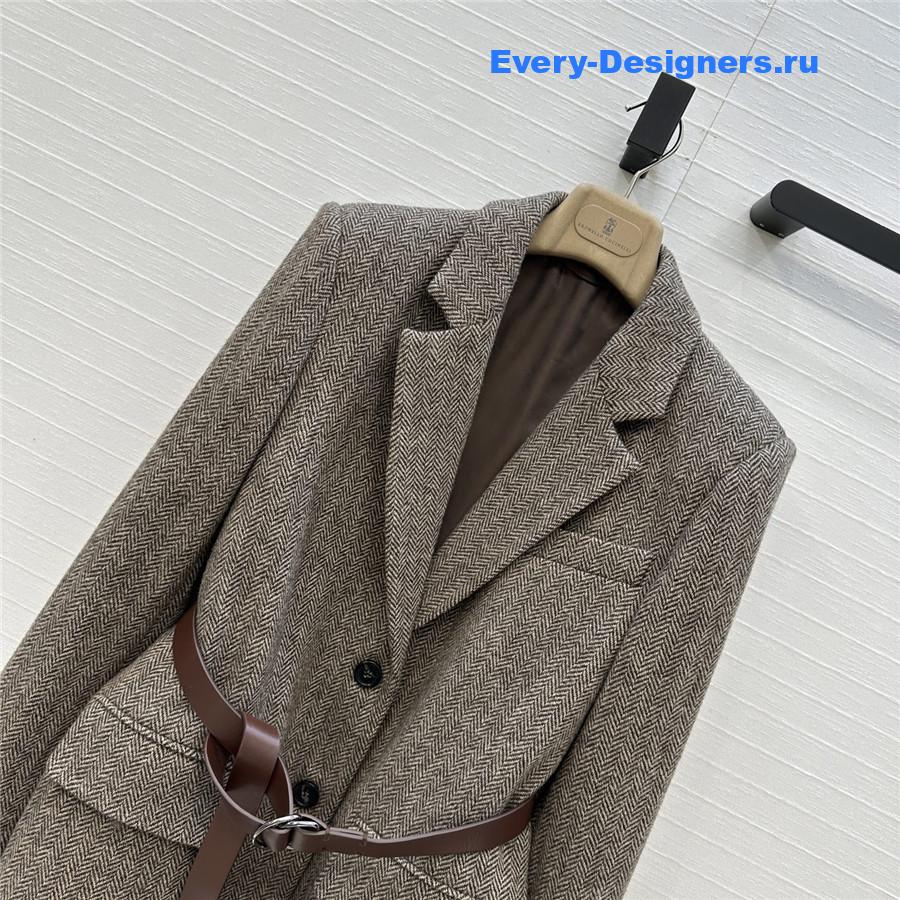 BC Herringbone Belted Blazer