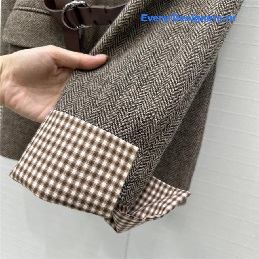 BC Herringbone Belted Blazer
