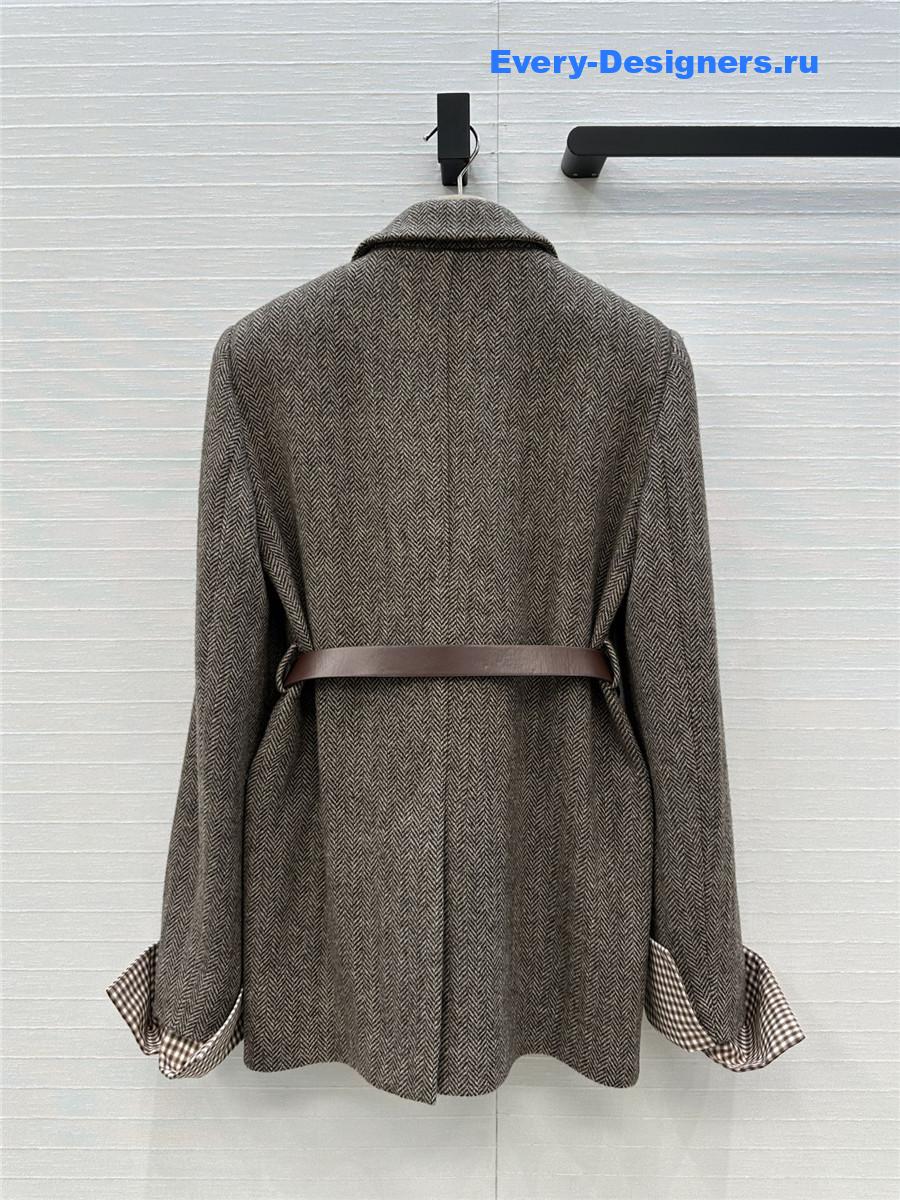 BC Herringbone Belted Blazer