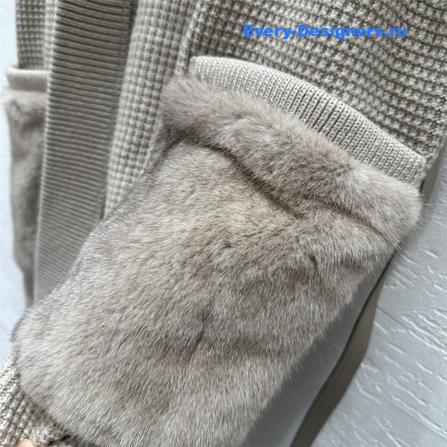 L0r0 P1ana beige mink knit vest