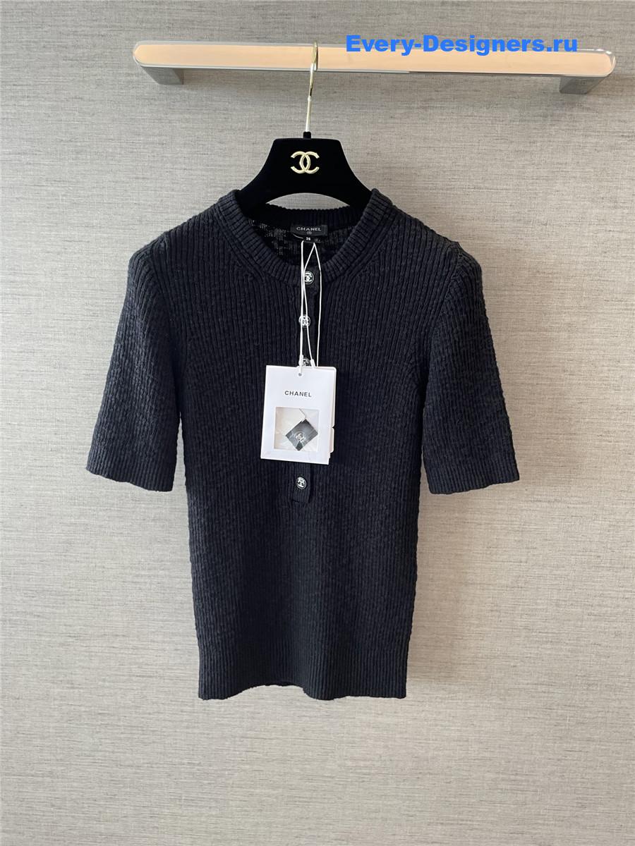 Ch**el coco beach black short sleeve