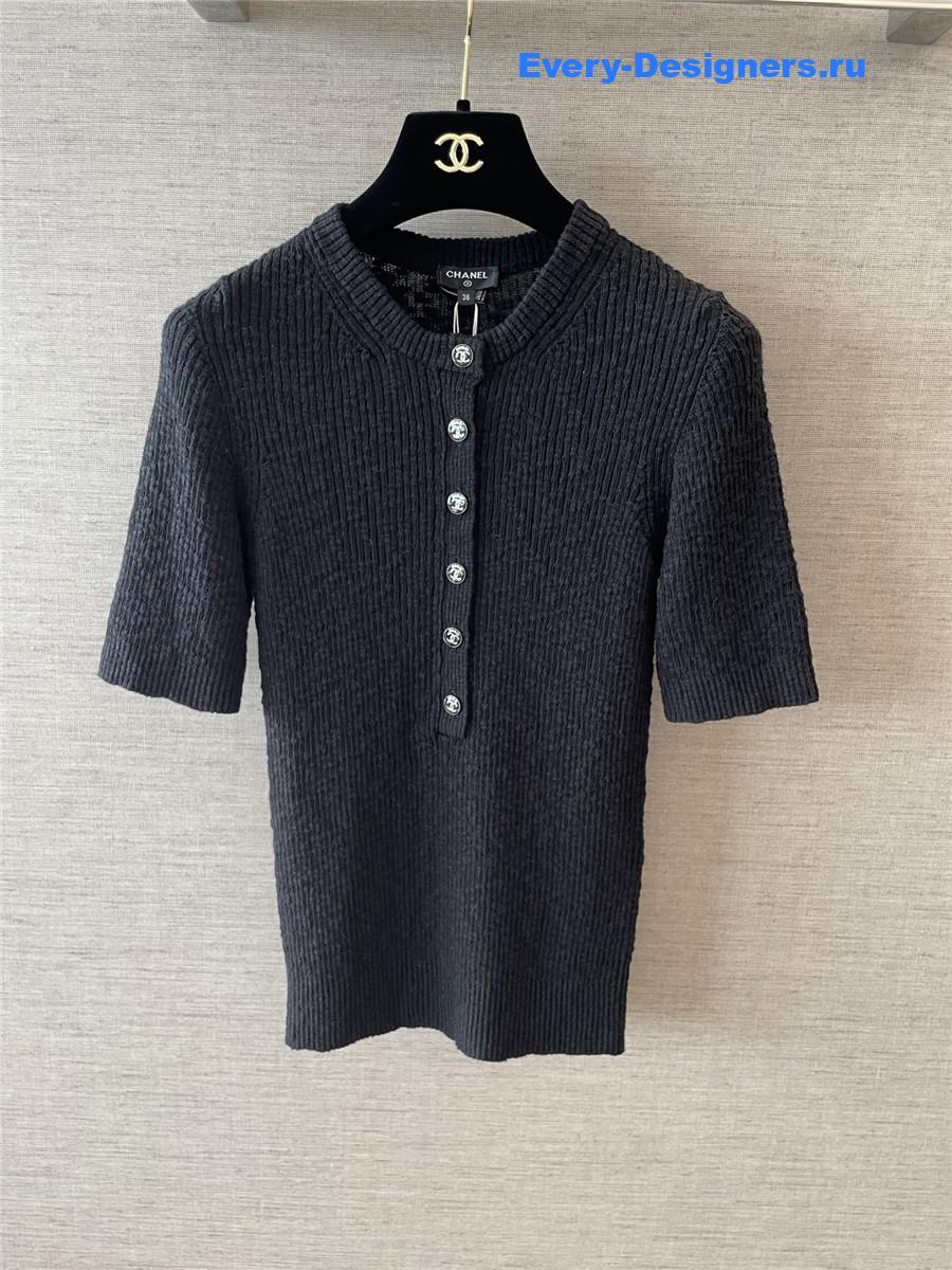 Ch**el coco beach black short sleeve