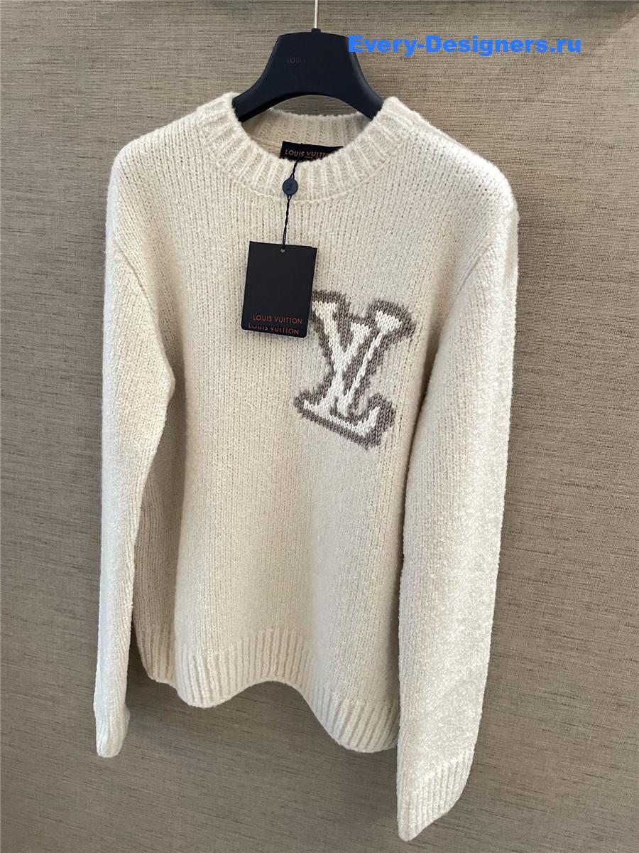 l0vis Vvtt0n lv intarsia crewneck sweater