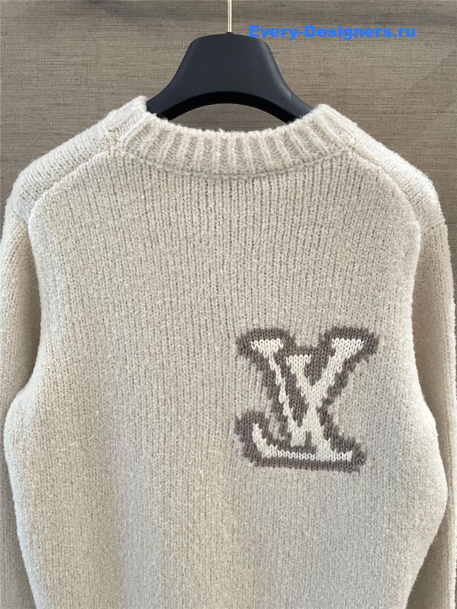 l0vis Vvtt0n lv intarsia crewneck sweater