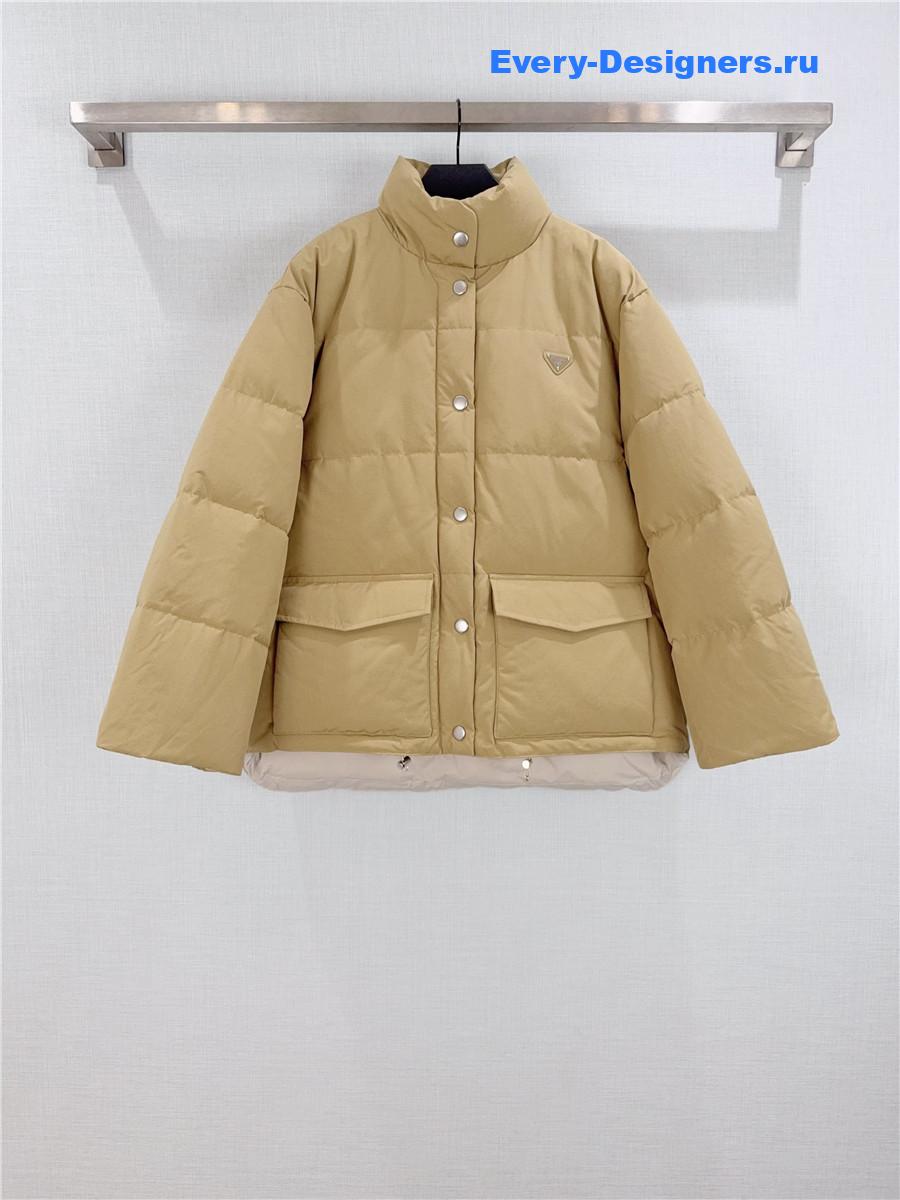 Pra*a brown down-filled technical puffer jacket