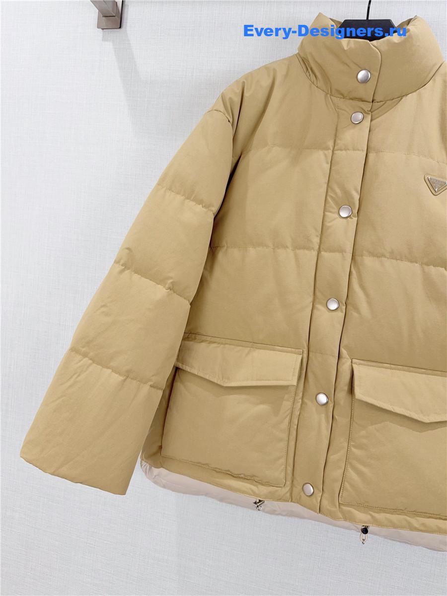 Pra*a brown down-filled technical puffer jacket