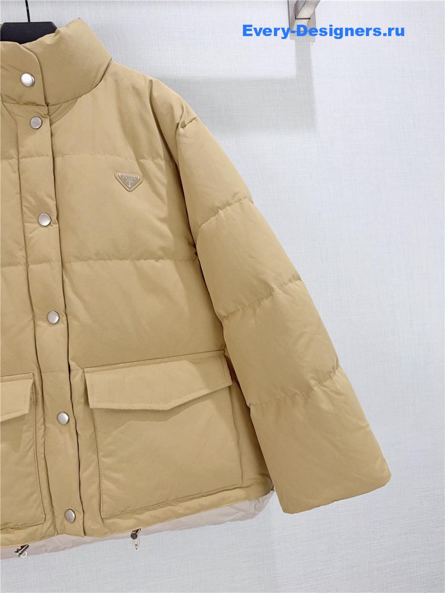 Pra*a brown down-filled technical puffer jacket