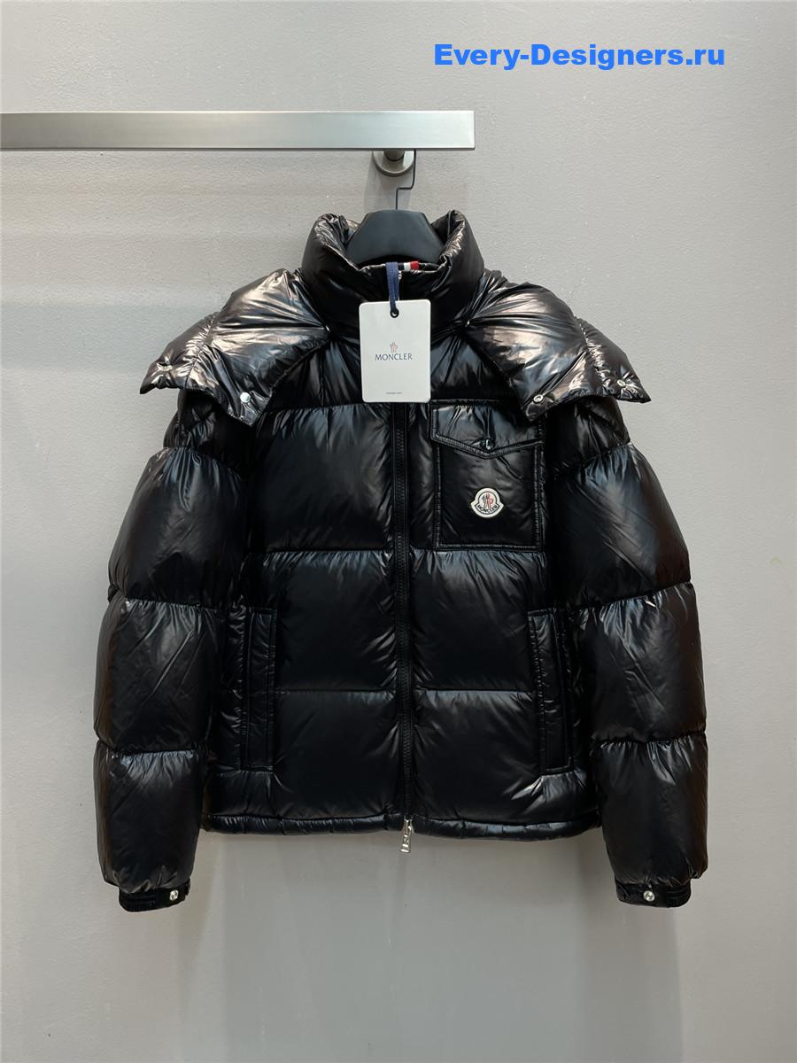 Moncler Black Parana Hooded Short Down Jacket