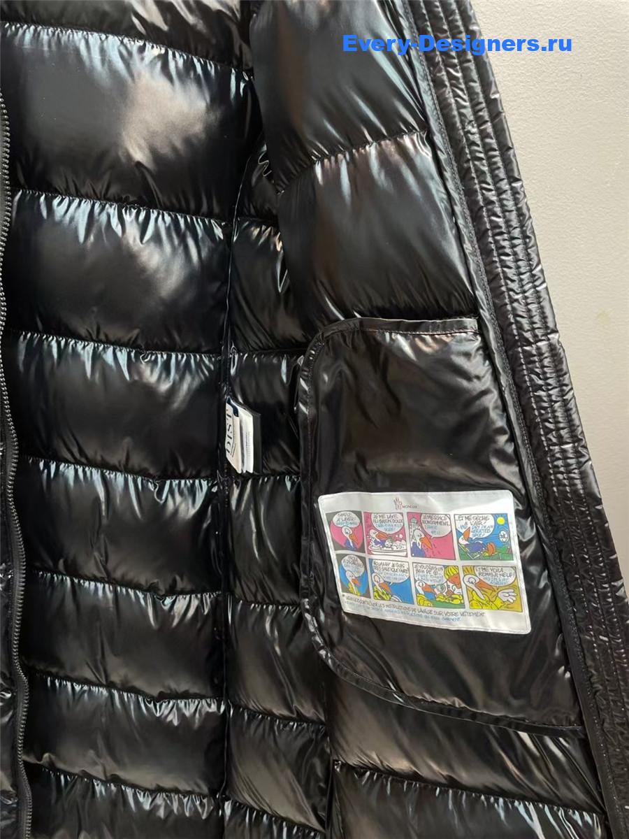 Moncler Black Hudson Long Puffer Coat