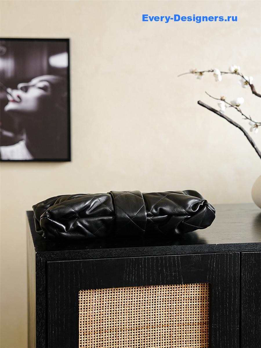 Ch**el black lambskin bow bag