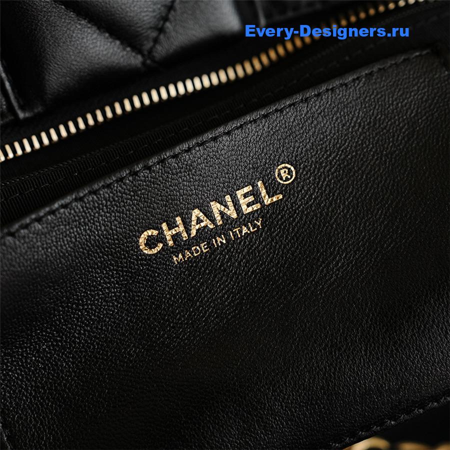 Ch**el black lambskin bow bag