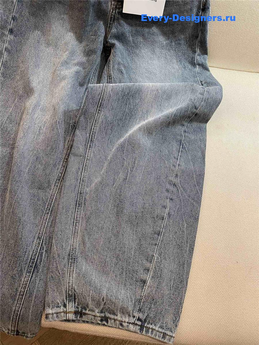 Alexandr Wang Rhinestone Lettering Wide-leg Jeans