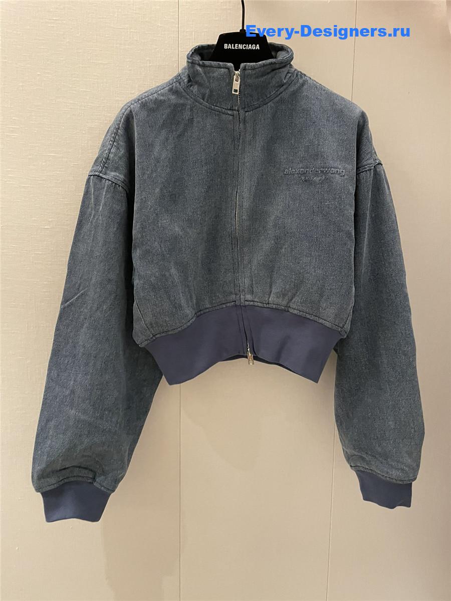 A1exa*der wang light blue cropped denim jacket