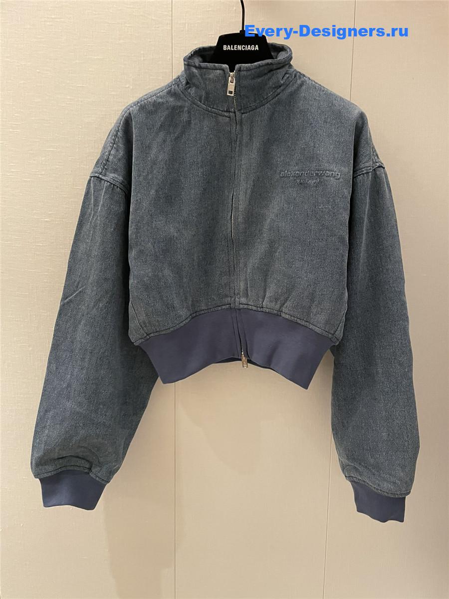 A1exa*der wang light blue cropped denim jacket