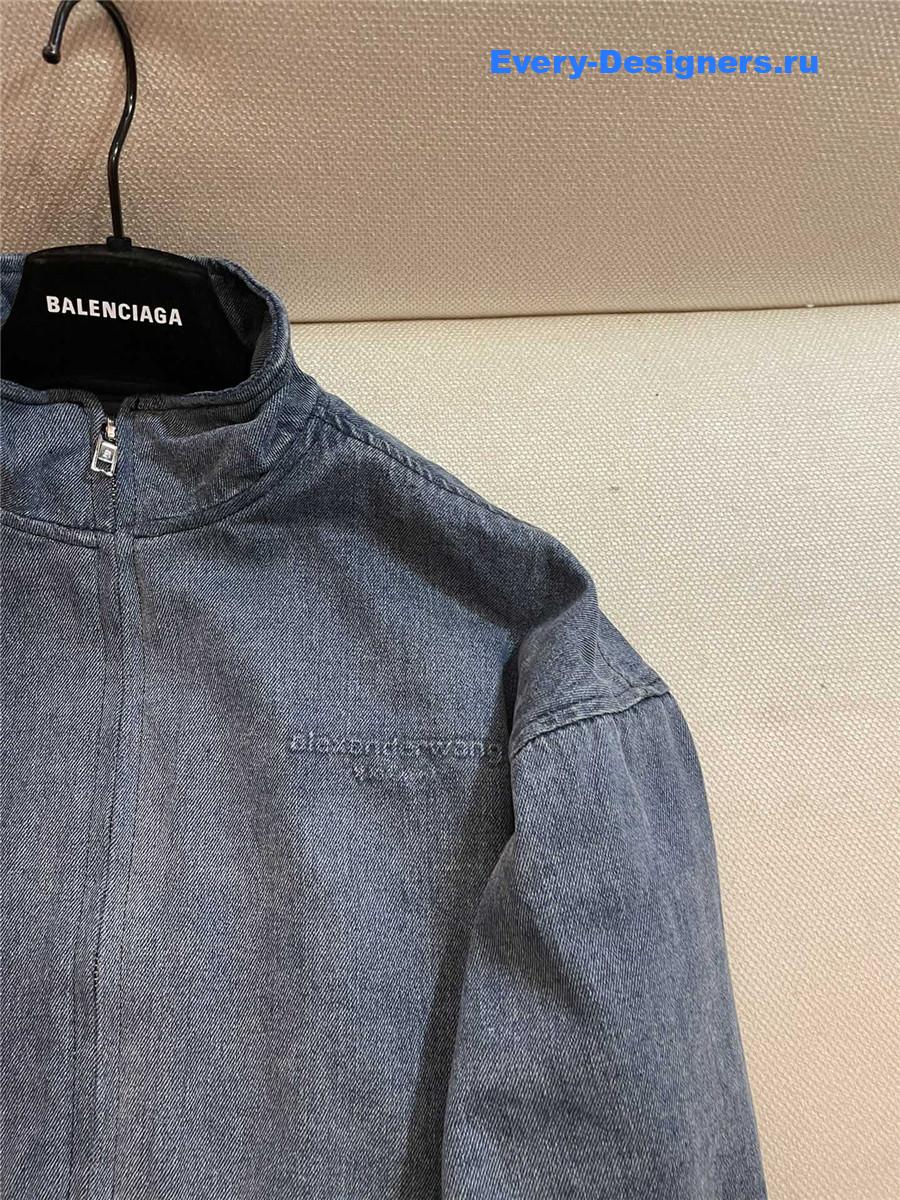 A1exa*der wang light blue cropped denim jacket