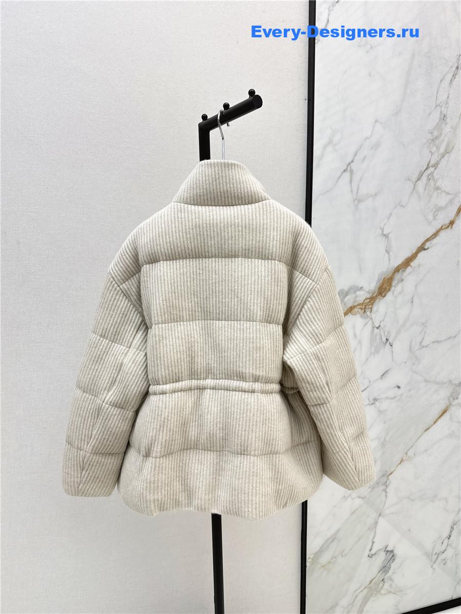 BC Stand-up Collar Beige Goose Down Jacket