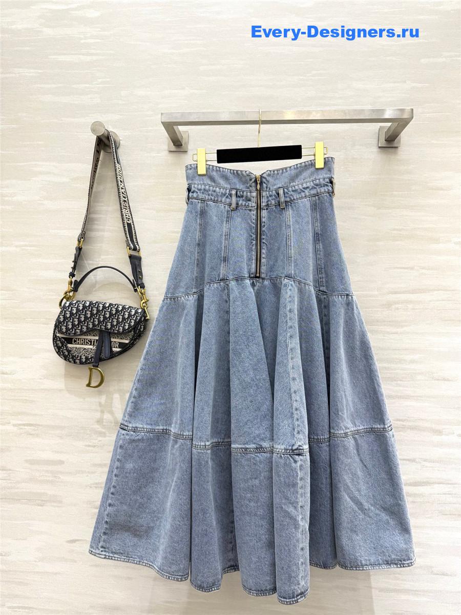 Zimm Denim Tie Neck Shirt