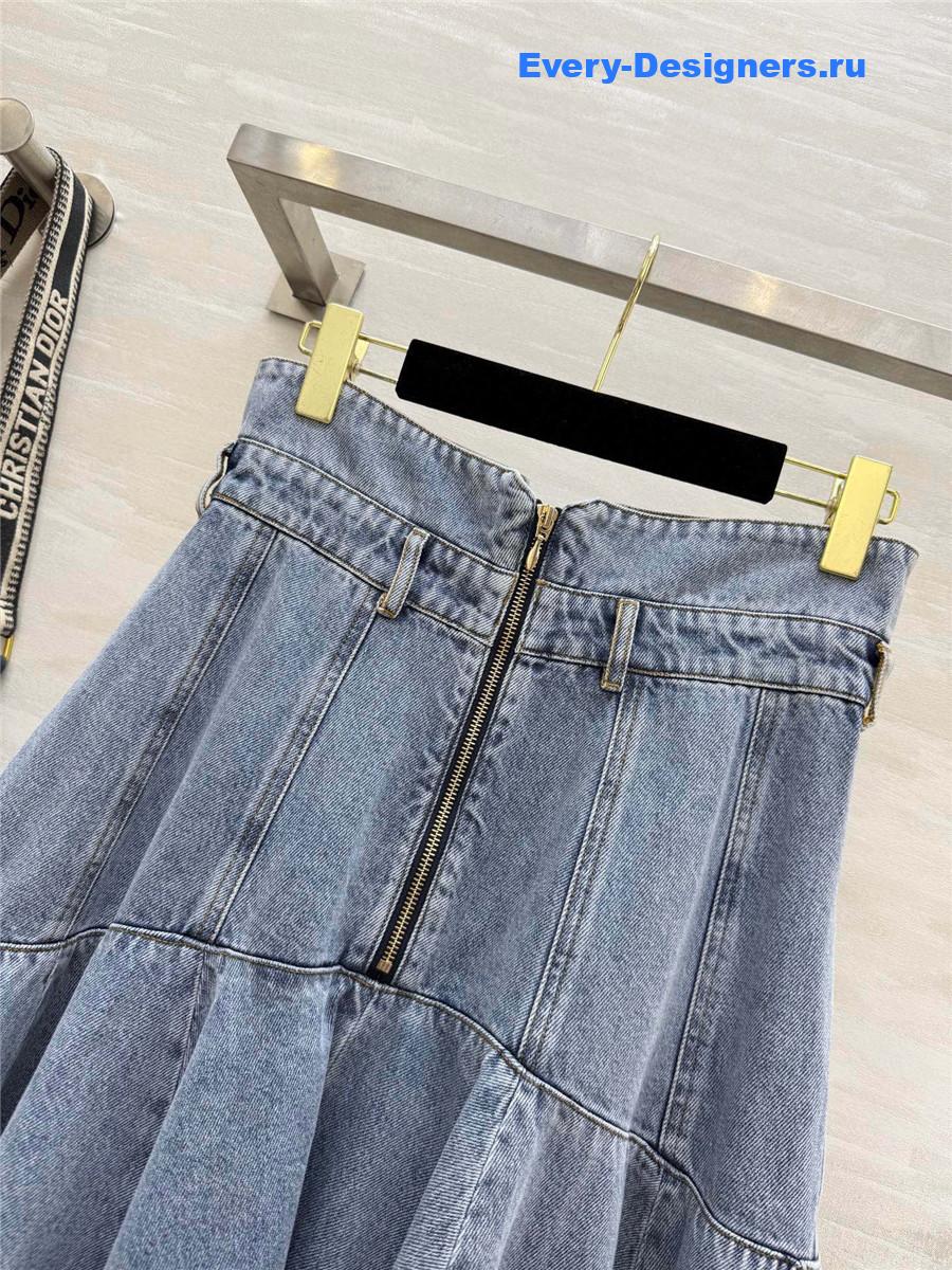 Zimm Denim Tie Neck Shirt