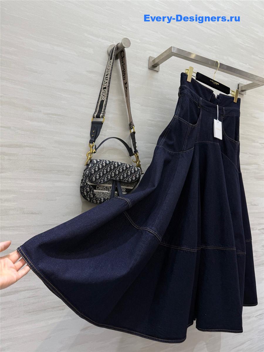 Zimm Navy Denim Tie Neck Shirt