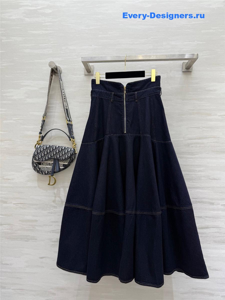 Zimm Navy Denim Tie Neck Shirt