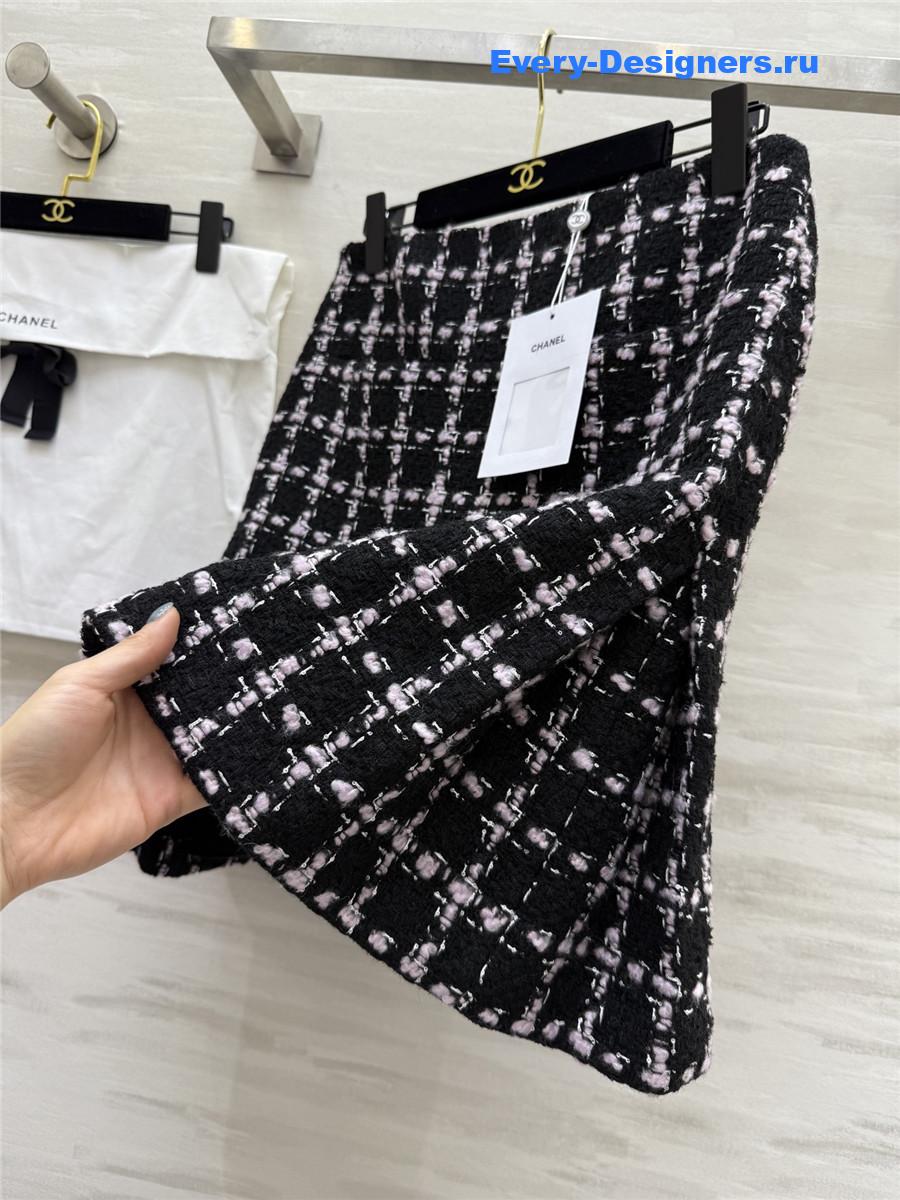 Ch**el wool woven tweed skirt