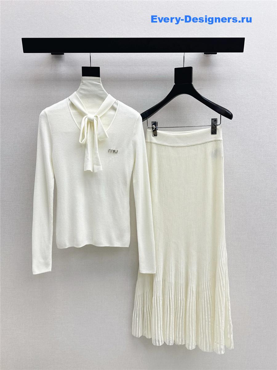 Miu Miu Knitted Skirt Set