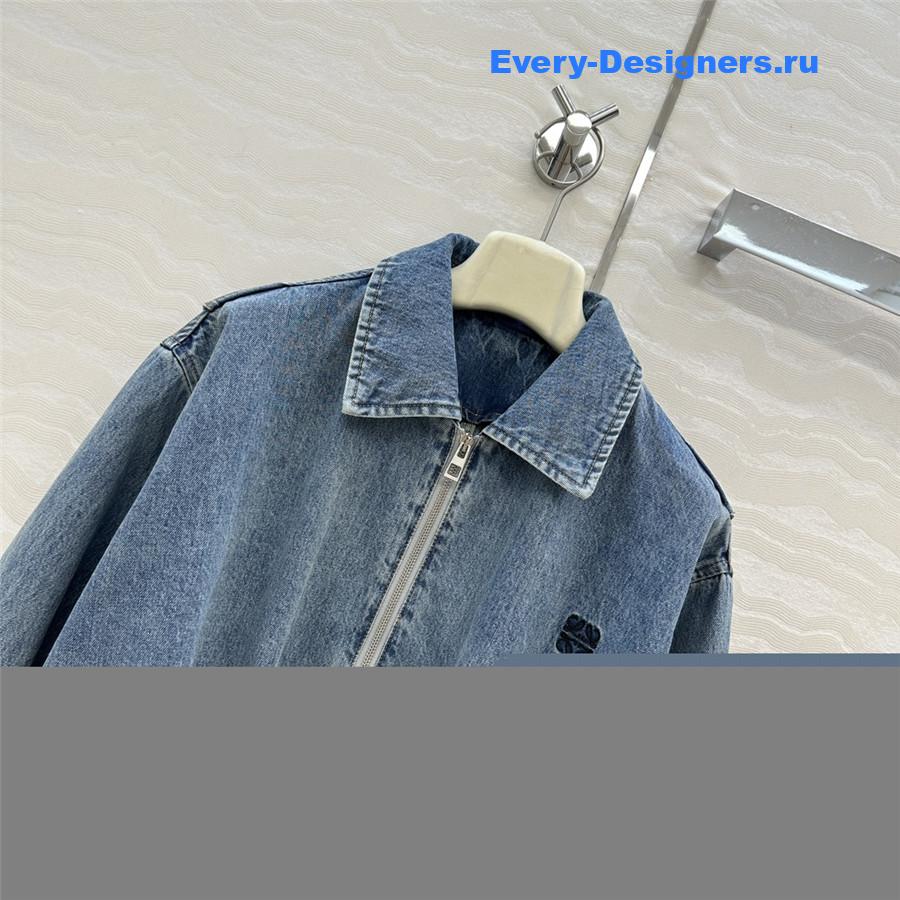 L0ew* draped blue denim jacket