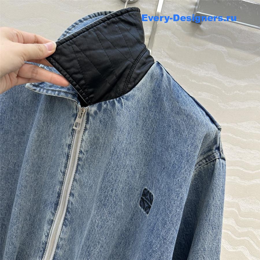 L0ew* draped blue denim jacket